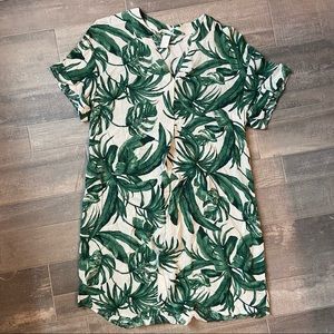 palm leaf t-shirt dress